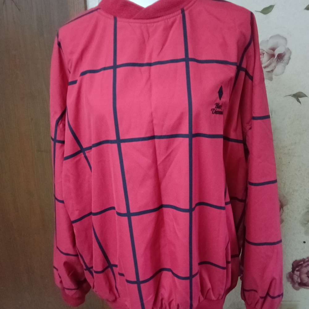 Red Plaid Women's Crew Neck Sweater